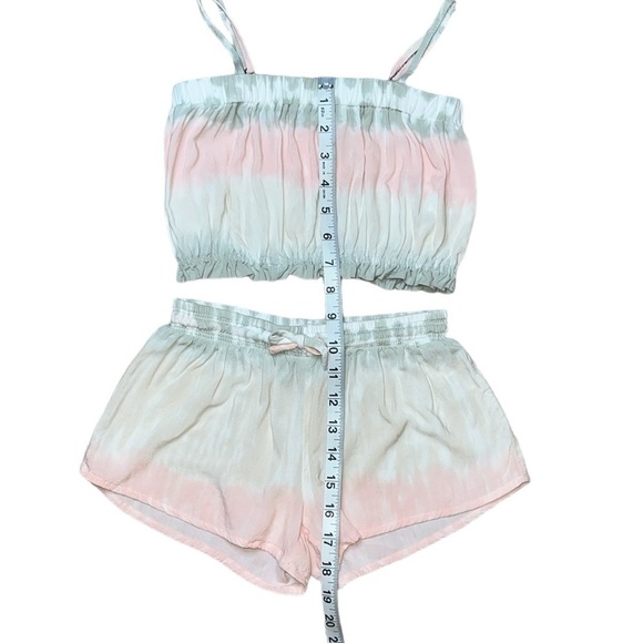 NWOT Vintage Havana Elastic Crop Top Medium Smock Shorts Large Spring Meadow - Picture 6 of 6